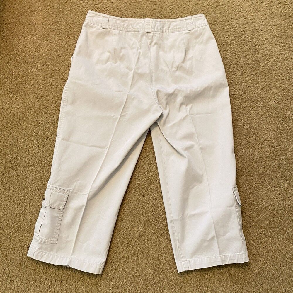 NEW CARGO Cropped Khaki Pants Beige 31x21 Rafaela MINT CONDITION 10 Petite - Picture 4 of 8
